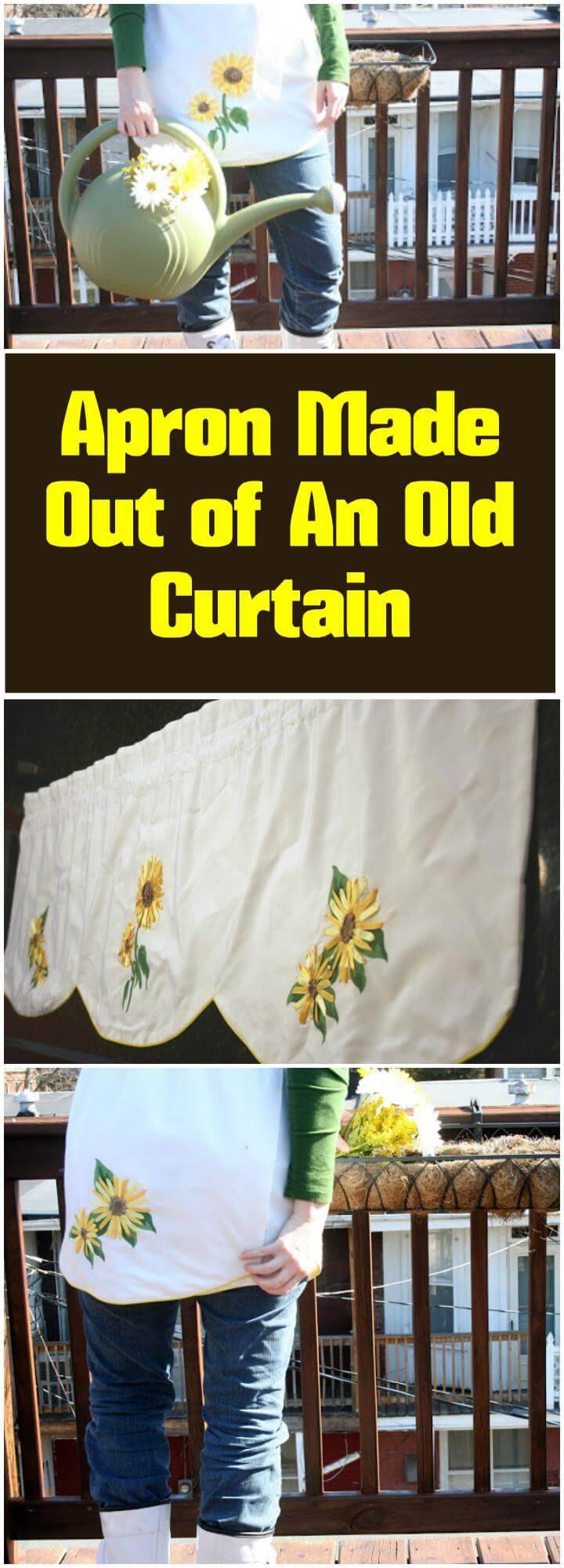 old curtain aprons DIY